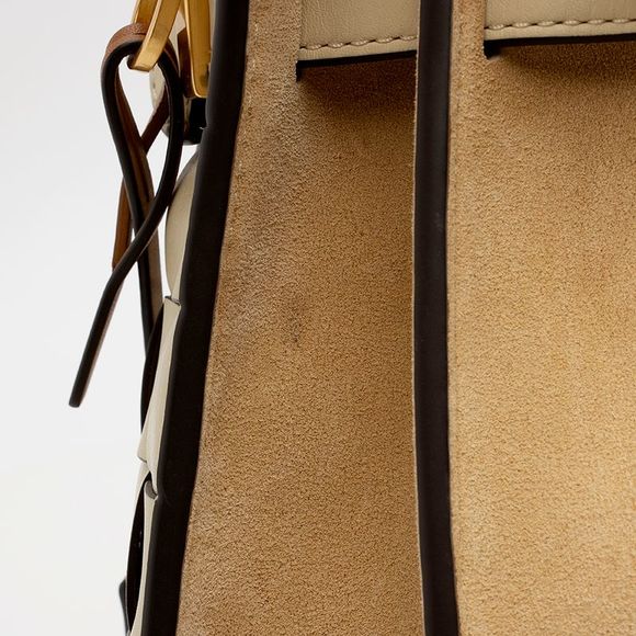 Tory Burch Leather Lee Radziwill Woven Double Satchel - Picture 14 of 15